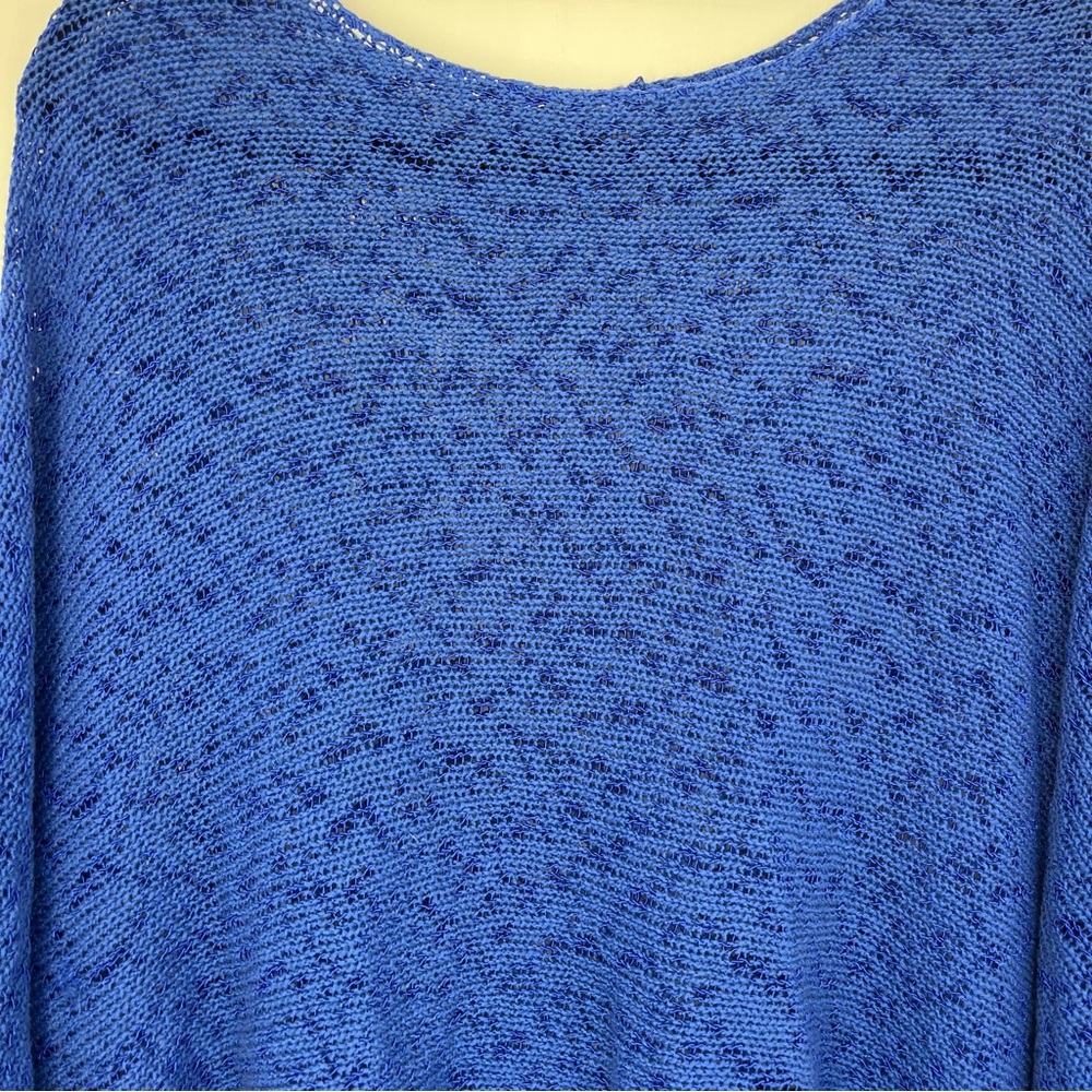 Blue Asymmetrical Poncho - Picture 2 of 5